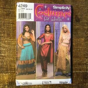 Simplicity Sewing Pattern 4249 Costume Bollywood Sari Salwar Kameez 6-12 UNCUT